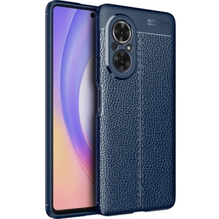Huawei Nova 9 SE Kılıf Deri Görünümlü Lüks Parmak İzi Bırakmaz Niss Silikon Kapak - Lacivert