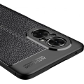 Huawei Nova 9 SE Kılıf Deri Görünümlü Lüks Parmak İzi Bırakmaz Niss Silikon Kapak - Siyah