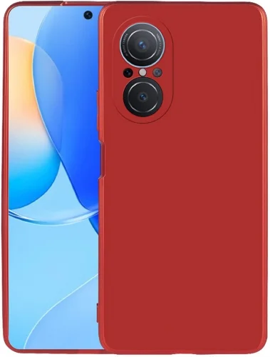 Huawei Nova 9 SE Kılıf İnce Mat Esnek Silikon - Kırmızı