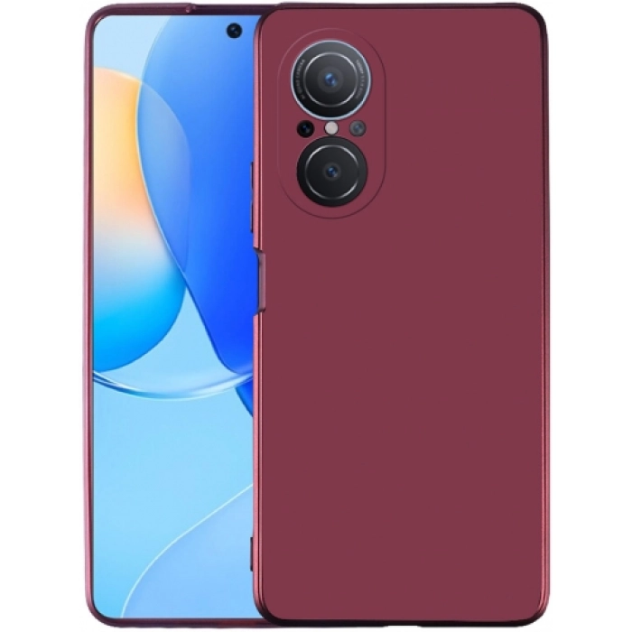 Huawei Nova 9 SE Kılıf İnce Soft Mat Renkli Esnek Silikon Kapak - Mürdüm