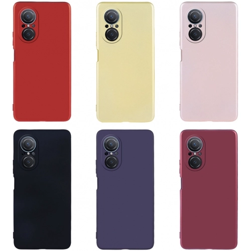 Huawei Nova 9 SE Kılıf İnce Soft Mat Renkli Esnek Silikon Kapak - Siyah