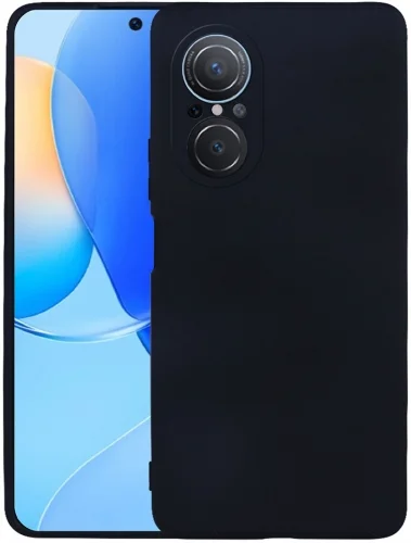 Huawei Nova 9 SE Kılıf İnce Mat Esnek Silikon - Siyah