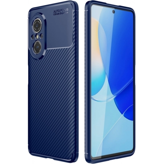 Huawei Nova 9 SE Kılıf Silikon Parmak İzi Bırakmayan Karbon Soft Negro Kapak - Lacivert