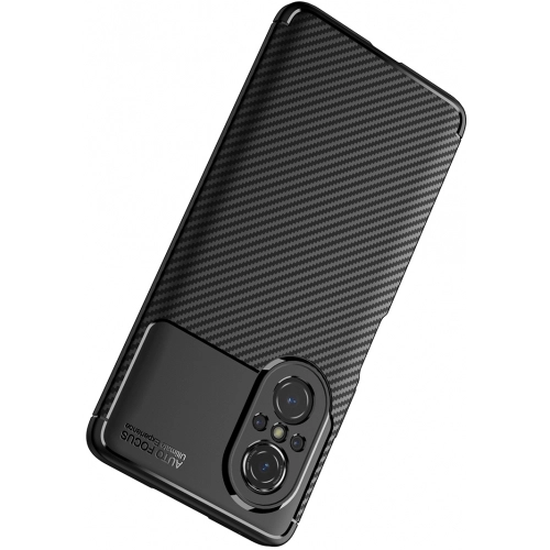 Huawei Nova 9 SE Kılıf Silikon Parmak İzi Bırakmayan Karbon Soft Negro Kapak - Siyah