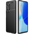 Huawei Nova 9 SE Kılıf Silikon Parmak İzi Bırakmayan Karbon Soft Negro Kapak - Siyah