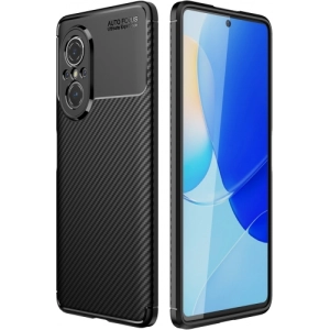 Huawei Nova 9 SE Kılıf Silikon Parmak İzi Bırakmayan Karbon Soft Negro Kapak - Siyah