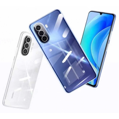 Huawei Nova Y70 Kılıf Kamera Korumalı Esnek Silikon Kapak - Şeffaf