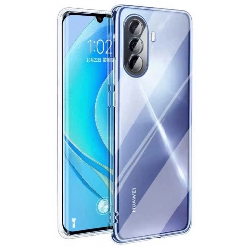 Huawei Nova Y70 Kılıf Kamera Korumalı Esnek Silikon Kapak - Şeffaf