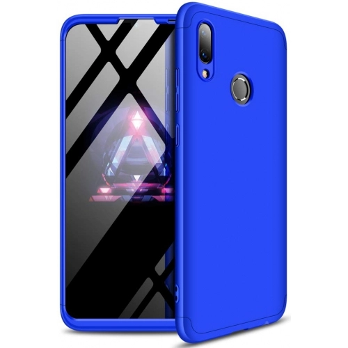 Huawei P Smart 2019 Kılıf 3 Parçalı 360 Tam Korumalı Rubber AYS Kapak - Mavi