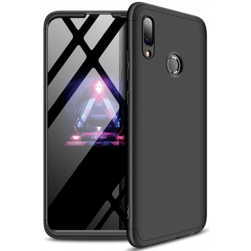 Huawei P Smart 2019 Kılıf 3 Parçalı 360 Tam Korumalı Rubber AYS Kapak - Siyah