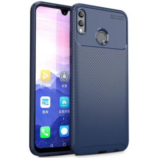 Huawei P Smart 2019 Kılıf Silikon Parmak İzi Bırakmayan Karbon Soft Negro Kapak - Lacivert