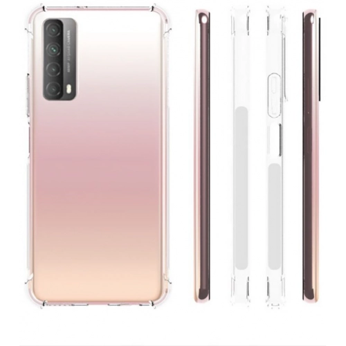 Huawei P Smart 2021 Kılıf Silikon Köşe Korumalı Airbag Darbe Emici Kapak - Şeffaf