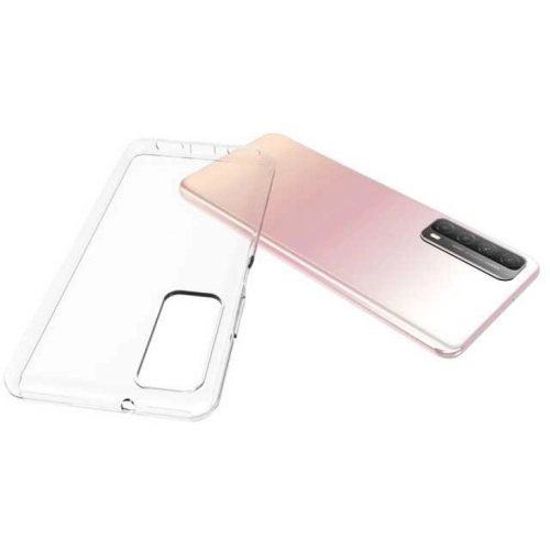 Huawei P Smart 2021 Kılıf Kamera Korumalı Esnek Silikon Kapak - Şeffaf