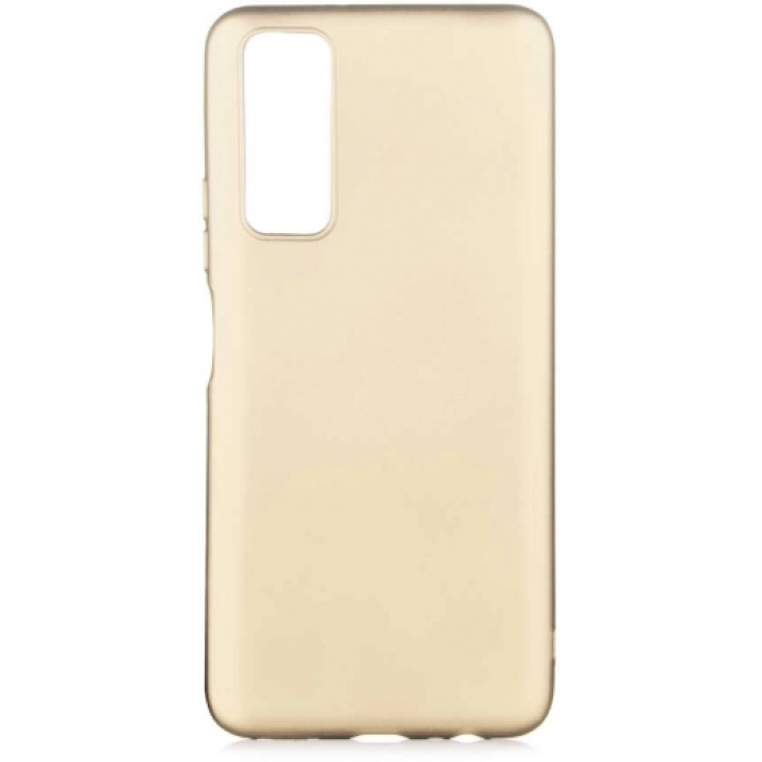 Huawei P Smart 2021 Kılıf İnce Soft Mat Renkli Esnek Silikon Kapak - Gold