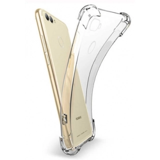 Huawei P Smart Kılıf Silikon Köşe Korumalı Airbag Darbe Emici Kapak - Şeffaf