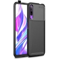 Huawei P Smart Pro 2019 Kılıf Silikon Parmak İzi Bırakmayan Karbon Soft Negro Kapak - Siyah