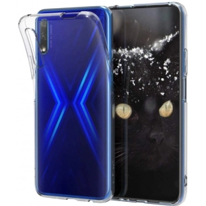 Huawei P Smart Pro 2019 Kılıf Kamera Korumalı Esnek Silikon Kapak - Şeffaf