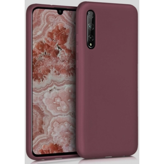 Huawei P Smart S Kılıf İnce Soft Mat Renkli Esnek Silikon Kapak - Mürdüm