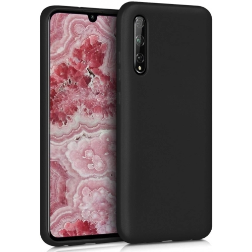 Huawei P Smart S Kılıf İnce Soft Mat Renkli Esnek Silikon Kapak - Siyah