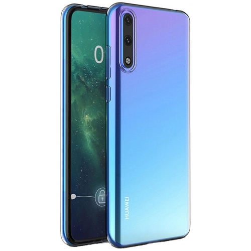 Huawei P Smart S Kılıf Kamera Korumalı Esnek Silikon Kapak - Şeffaf