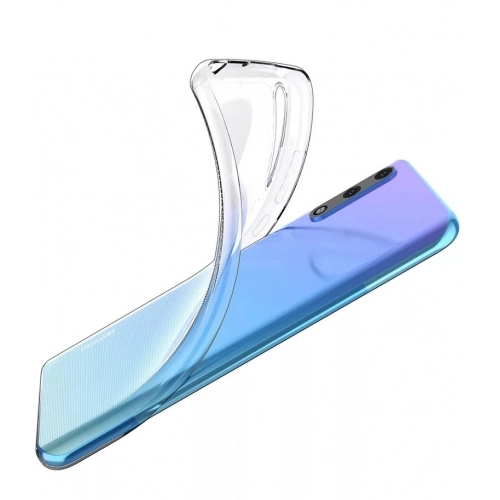 Huawei P Smart S Kılıf Kamera Korumalı Esnek Silikon Kapak - Şeffaf