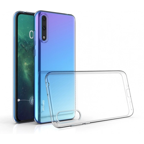 Huawei P Smart S Kılıf Kamera Korumalı Esnek Silikon Kapak - Şeffaf