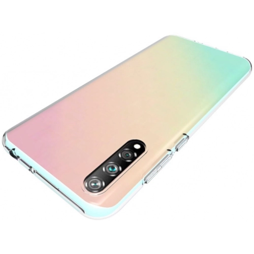 Huawei P Smart S Kılıf Kamera Korumalı Esnek Silikon Kapak - Şeffaf