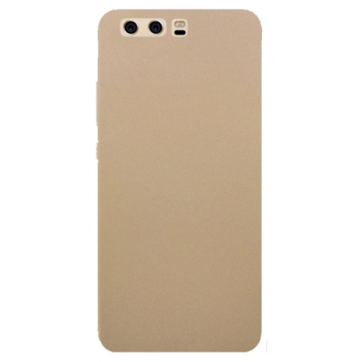 Huawei P10 Plus Kılıf İnce Soft Mat Renkli Esnek Silikon Kapak - Gold
