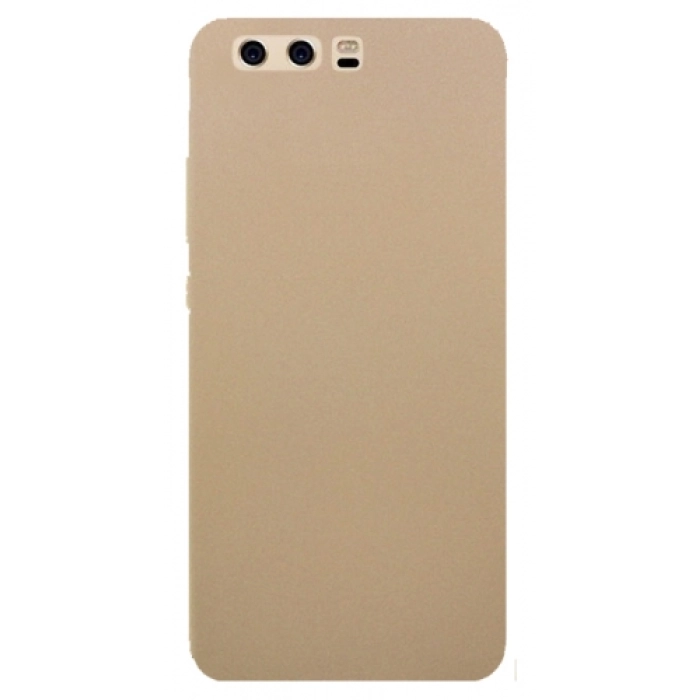 Huawei P10 Plus Kılıf İnce Soft Mat Renkli Esnek Silikon Kapak - Gold