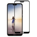 Huawei P20 Ekran Koruyucu Fiber Tam Kaplayan Nano - Siyah