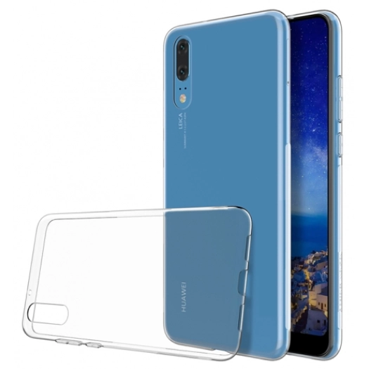 Huawei P20 Kılıf Ultra İnce Kaliteli Esnek Silikon 0.2mm - Şeffaf