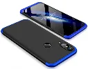 Huawei P20 Lite Kılıf 3 Parçalı 360 Tam Korumalı Rubber AYS Kapak  - Mavi - Siyah