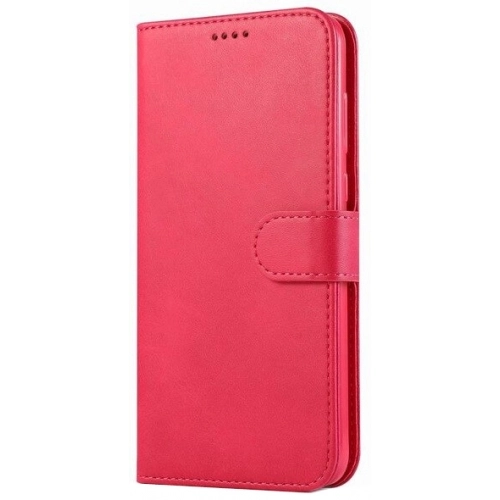 Huawei P20 Lite Kılıf Cüzdanlı Standlı Mıknatıslı Deri Kartlıklı Kapak - Kırmızı