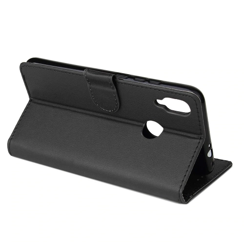 Huawei P20 Lite Kılıf Cüzdanlı Standlı Mıknatıslı Deri Kartlıklı Kapak - Siyah