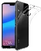 Huawei P20 Lite Kılıf Ultra İnce Kaliteli Esnek Silikon 0.2mm - Şeffaf