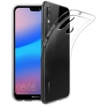 Huawei P20 Lite Kılıf Ultra İnce Kaliteli Esnek Silikon 0.2mm - Şeffaf