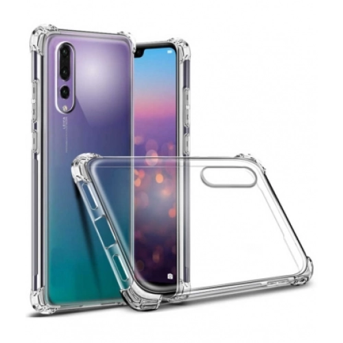 Huawei P20 Pro Kılıf Silikon Köşe Korumalı Airbag Darbe Emici Kapak - Şeffaf
