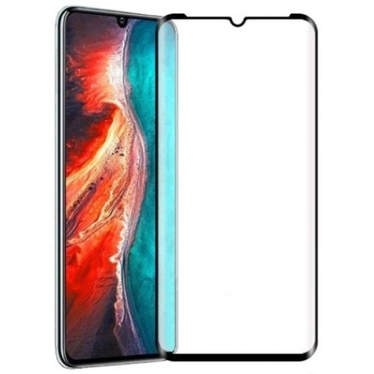 Huawei P30 Kırılmaz Cam Tam Kapatan Kenarları Kırılmaya Dayanıklı Cam Ekran Koruyucu - Siyah