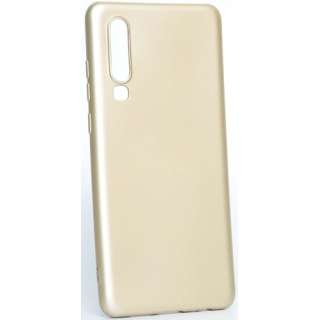 Huawei P30 Kılıf İnce Soft Mat Renkli Esnek Silikon Kapak - Gold