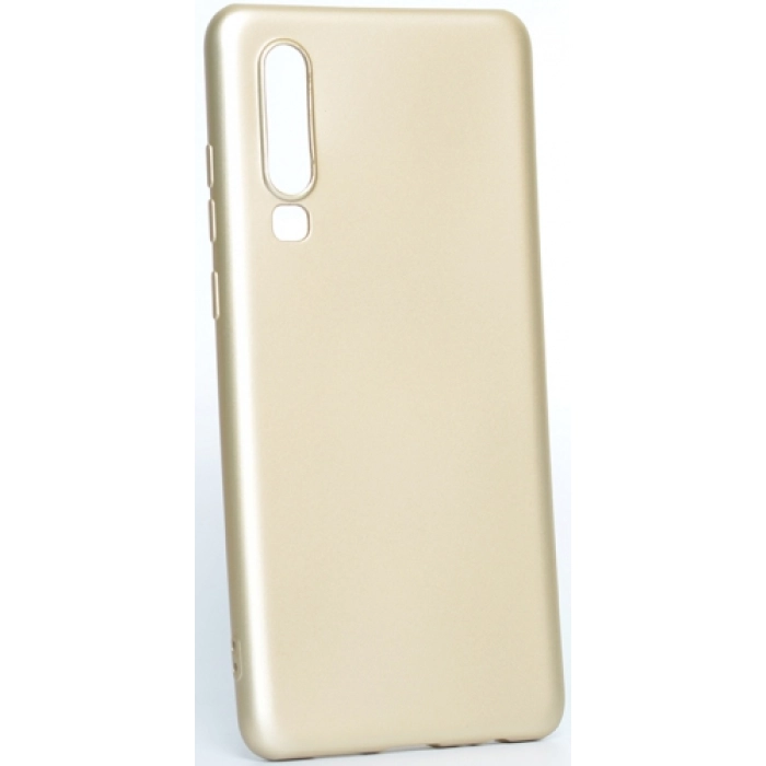 Huawei P30 Kılıf İnce Soft Mat Renkli Esnek Silikon Kapak - Gold