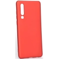 Huawei P30 Kılıf İnce Soft Mat Renkli Esnek Silikon Kapak - Kırmızı