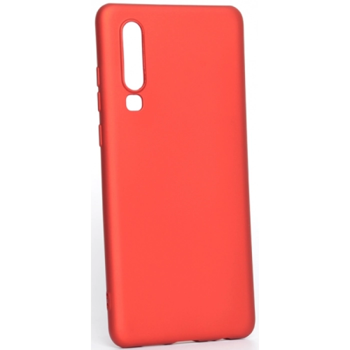 Huawei P30 Kılıf İnce Soft Mat Renkli Esnek Silikon Kapak - Kırmızı