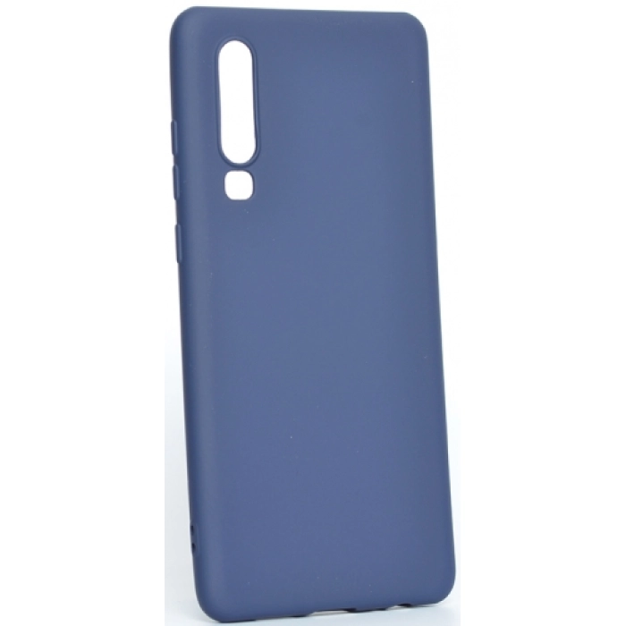 Huawei P30 Kılıf İnce Soft Mat Renkli Esnek Silikon Kapak - Lacivert