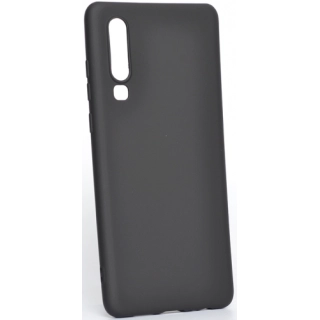Huawei P30 Kılıf İnce Soft Mat Renkli Esnek Silikon Kapak - Siyah