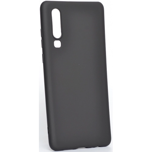 Huawei P30 Kılıf İnce Soft Mat Renkli Esnek Silikon Kapak - Siyah