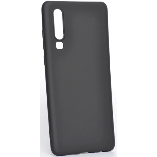 Huawei P30 Kılıf İnce Soft Mat Renkli Esnek Silikon Kapak - Siyah