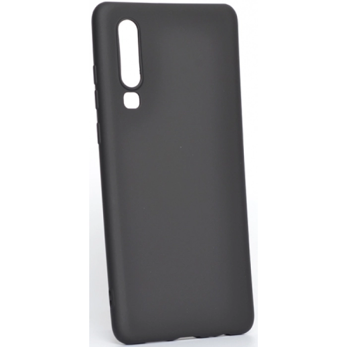 Huawei P30 Kılıf İnce Soft Mat Renkli Esnek Silikon Kapak - Siyah
