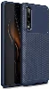 Huawei P30 Kılıf Karbon Serisi Mat Fiber Silikon Negro Kapak - Lacivert