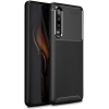 Huawei P30 Kılıf Silikon Parmak İzi Bırakmayan Karbon Soft Negro Kapak - Siyah