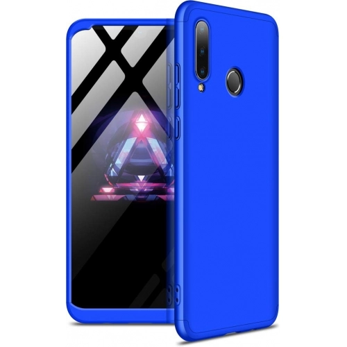 Huawei P30 Lite Kılıf 3 Parçalı 360 Tam Korumalı Rubber AYS Kapak - Mavi